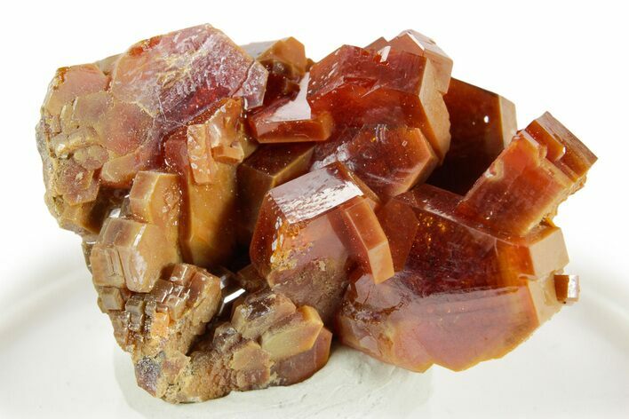Deep Red Vanadinite Crystal Cluster - Large Crystals #368091